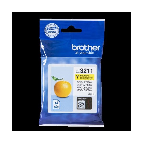 Click for a bigger picture.Brother Yellow Ink Cartridge 12ml - LC3211