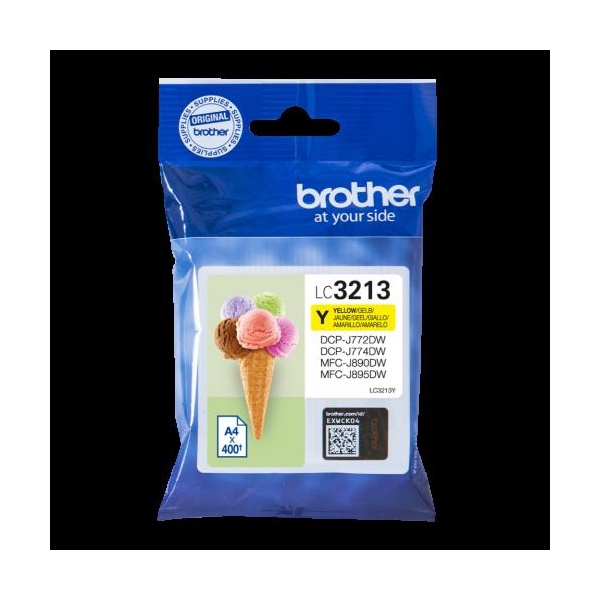 Click for a bigger picture.Brother Yellow Ink Cartridge 10ml - LC3213