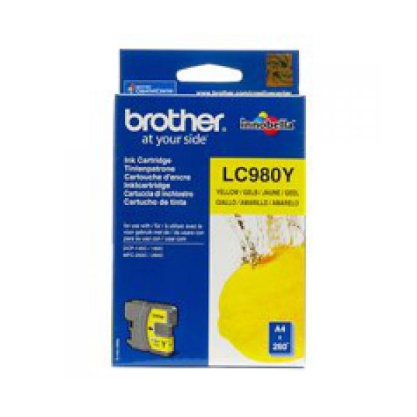 Click for a bigger picture.Brother Yellow Ink Cartridge 6ml - LC980Y