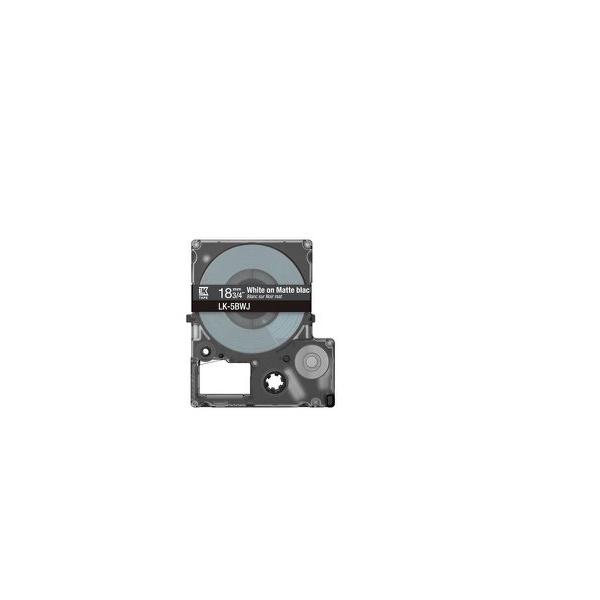 Click for a bigger picture.Epson LK-5BWJ White on Matte Black Tape Ca
