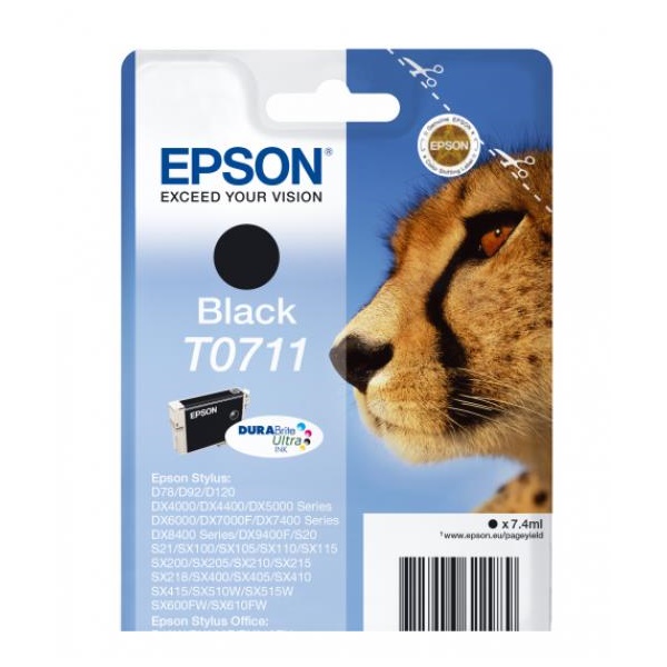 Click for a bigger picture.Epson T0711 Cheetah Black Standard Capacit