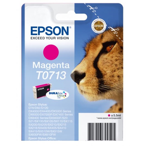 Click for a bigger picture.Epson T0713 Cheetah Magenta Standard Capac