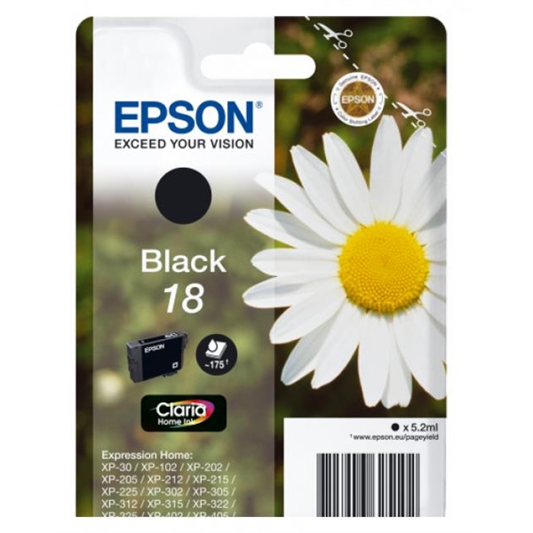 Click for a bigger picture.Epson 18 Daisy Black Standard Capacity Ink