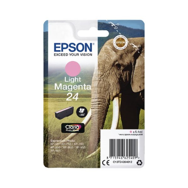 Click for a bigger picture.Epson 24 Elephant Light Magenta Standard C