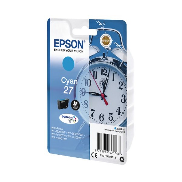 Click for a bigger picture.Epson 27 Alarm Clock Cyan Standard Capacit