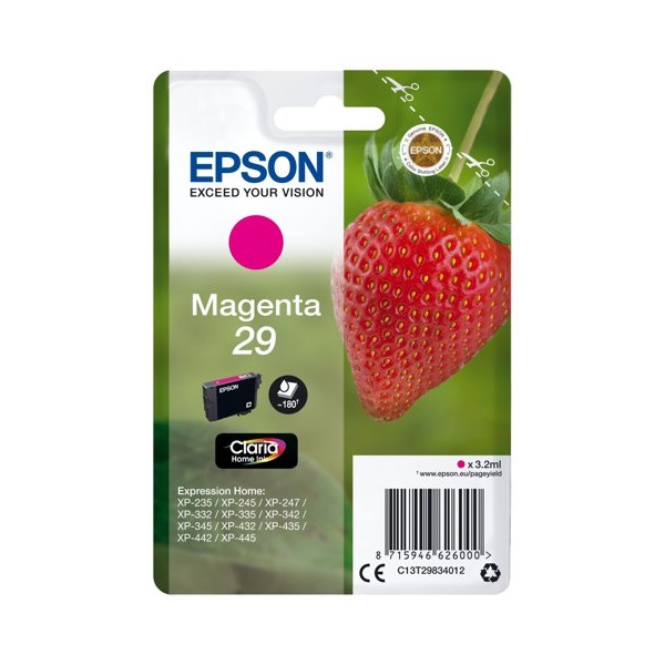 Click for a bigger picture.Epson T2983 Strawberry Magenta Standard Ca
