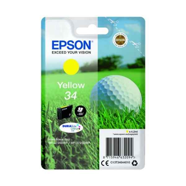 Click for a bigger picture.Epson 34 Golfball Yellow Standard Capacity