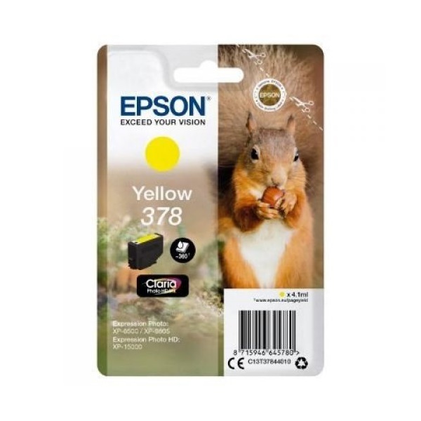 Click for a bigger picture.Epson 378 Squirrel Yellow Standard Capacit