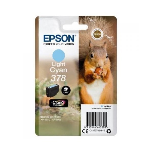 Click for a bigger picture.Epson 378 Squirrel Light Cyan Standard Cap
