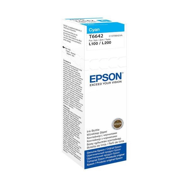 Click for a bigger picture.Epson 664 Cyan Ink Cartridge 70ml - C13T66