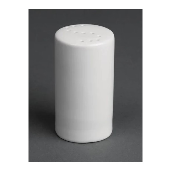 Click for a bigger picture.Olympia Whiteware Salt Shaker 80mm x 12