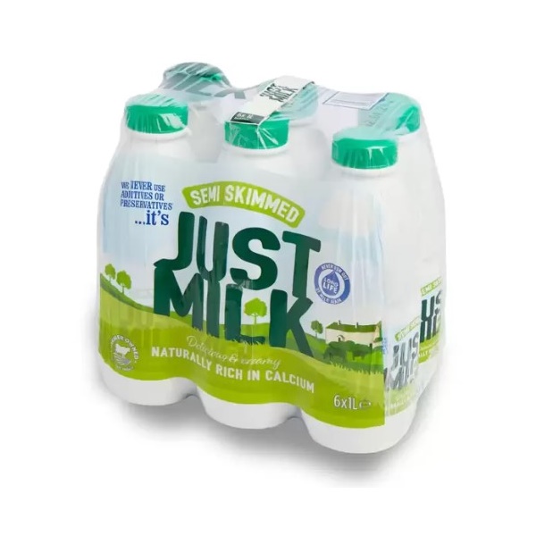 Click for a bigger picture.Just Milk Semi-skim MILK 12 x 1 litre