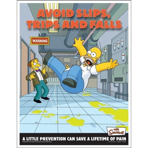 Click for a bigger picture.The Simpsons 'Slips, Trips & Falls'Poster