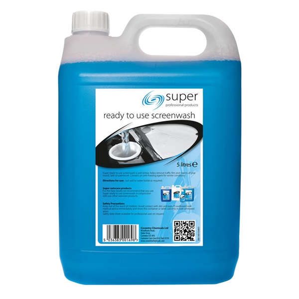 Click for a bigger picture.Professional Ready to use SCREENWASH 5ltr