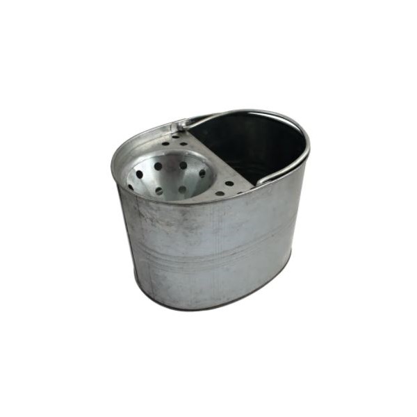 Click for a bigger picture.Galvanised MOP BUCKET with wringer