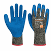 Click here for more details of the Black/Blue Aramid HR Cut Latex Glove - med